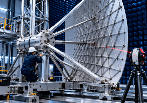 Anechoic Lab Dish Alignment Precision alignment of a large mechanical system during installation