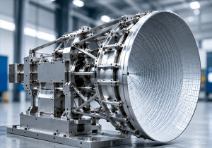 Precision-machined compact range reflector assembly
